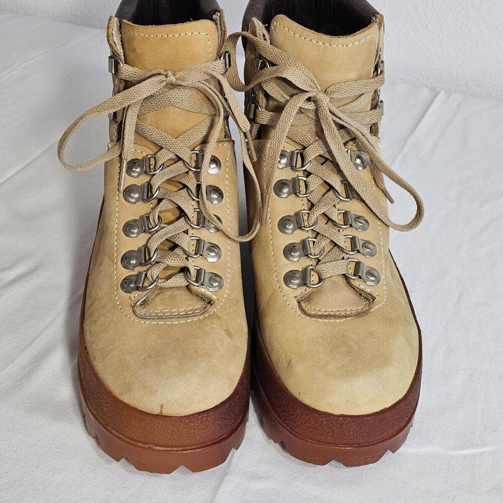 Vintage GRAND PIONEER Italian Work Brown Leather Boots Fits Like Men's US 10 - Picture 4 of 12